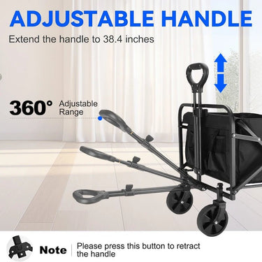 Large Capacity Foldable Cart – Sturdy, Portable, Versatile - InspiredGrabs.com